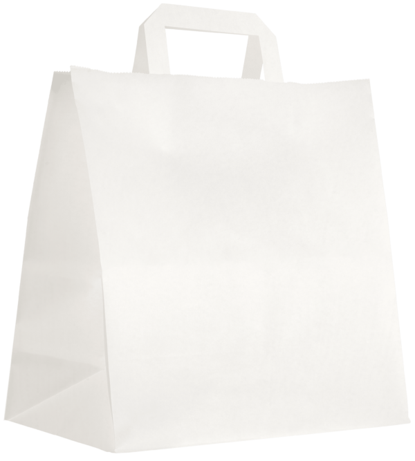 ΤΣΑΝΤΑ ΣΑΚΟΥΛΑ ΧΑΡΤΙΝΗ ΛΕΥΚΗ DELIVERY TAKE AWAY STREET FOOD